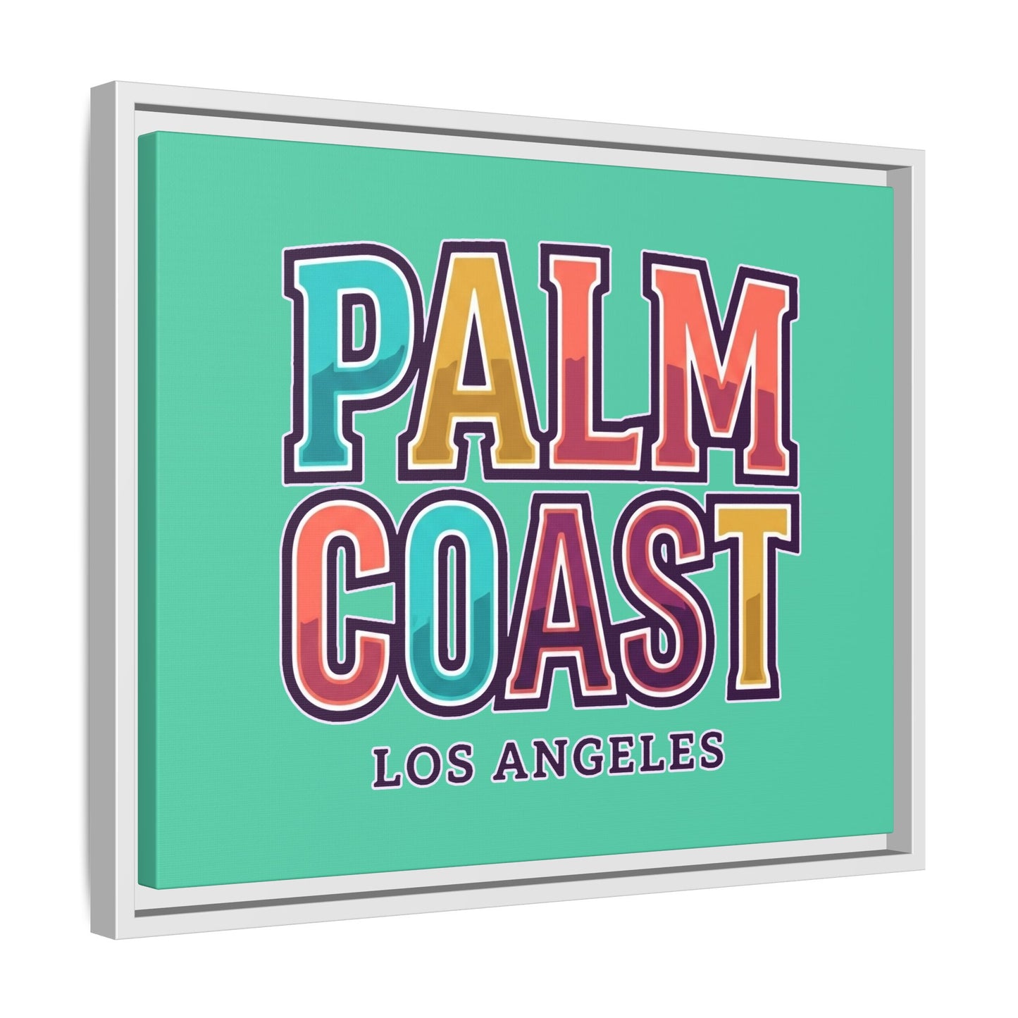 Palm Coast - Los Angeles - Framed Canvas