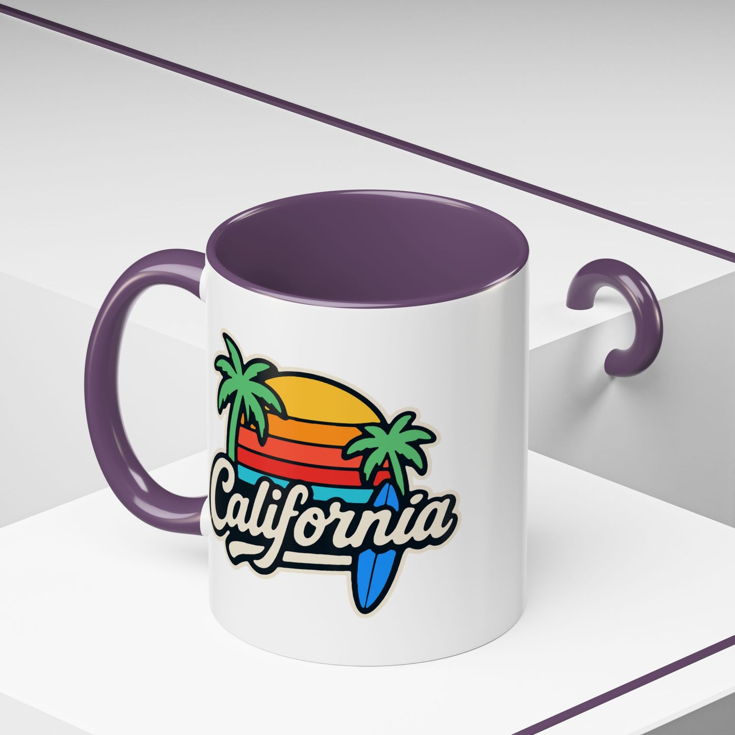 California Surf Vibes - Color Accent Mug
