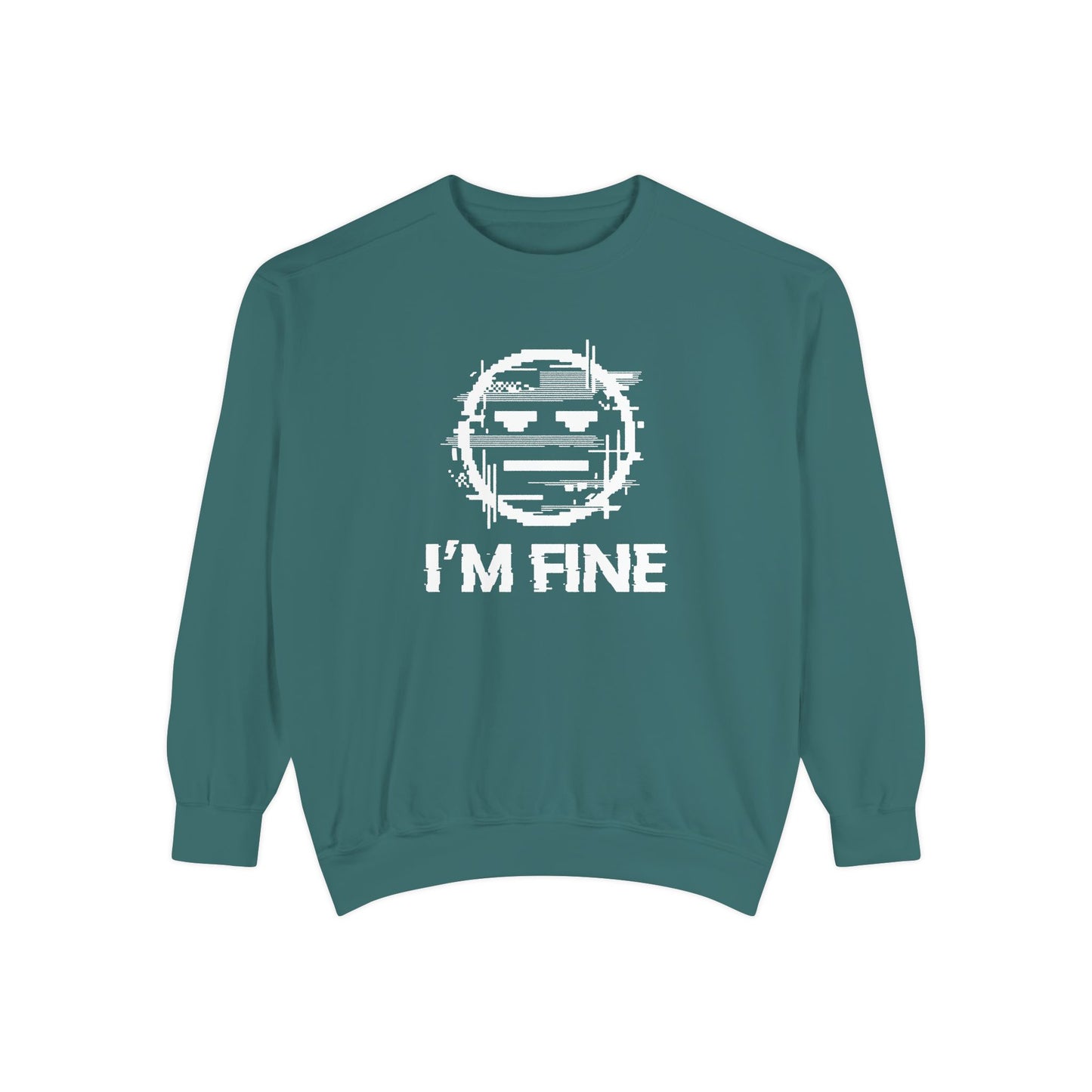 I’m Fine Glitched Smiley - Sweatshirt