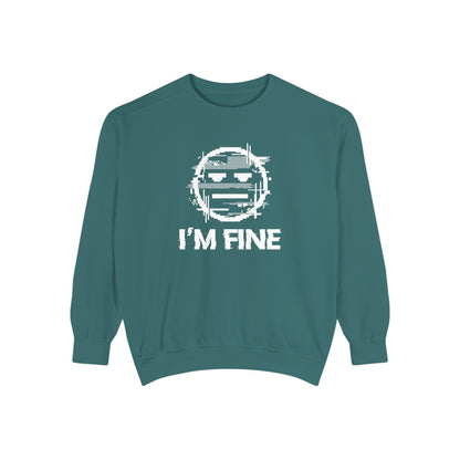 I’m Fine Glitched Smiley - Sweatshirt