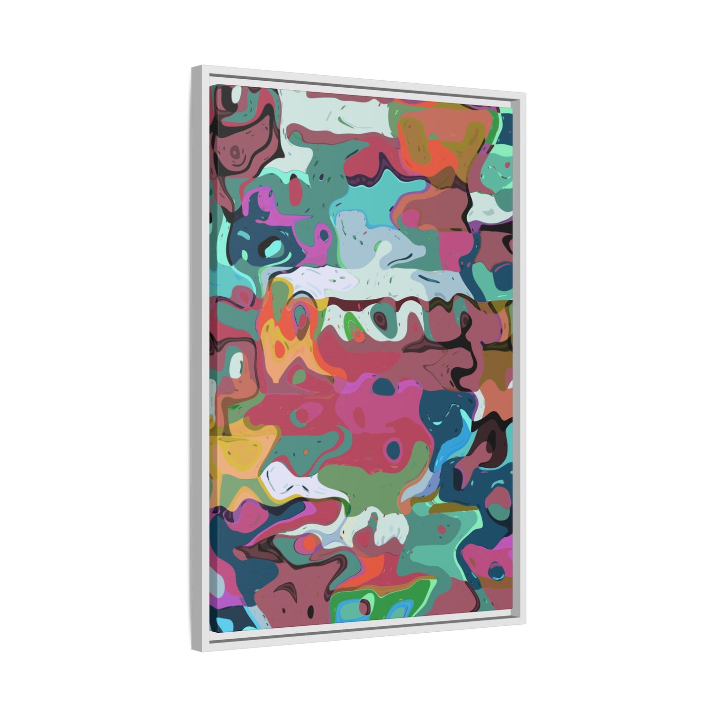 Colorful Abstract Marble - Framed Canvas