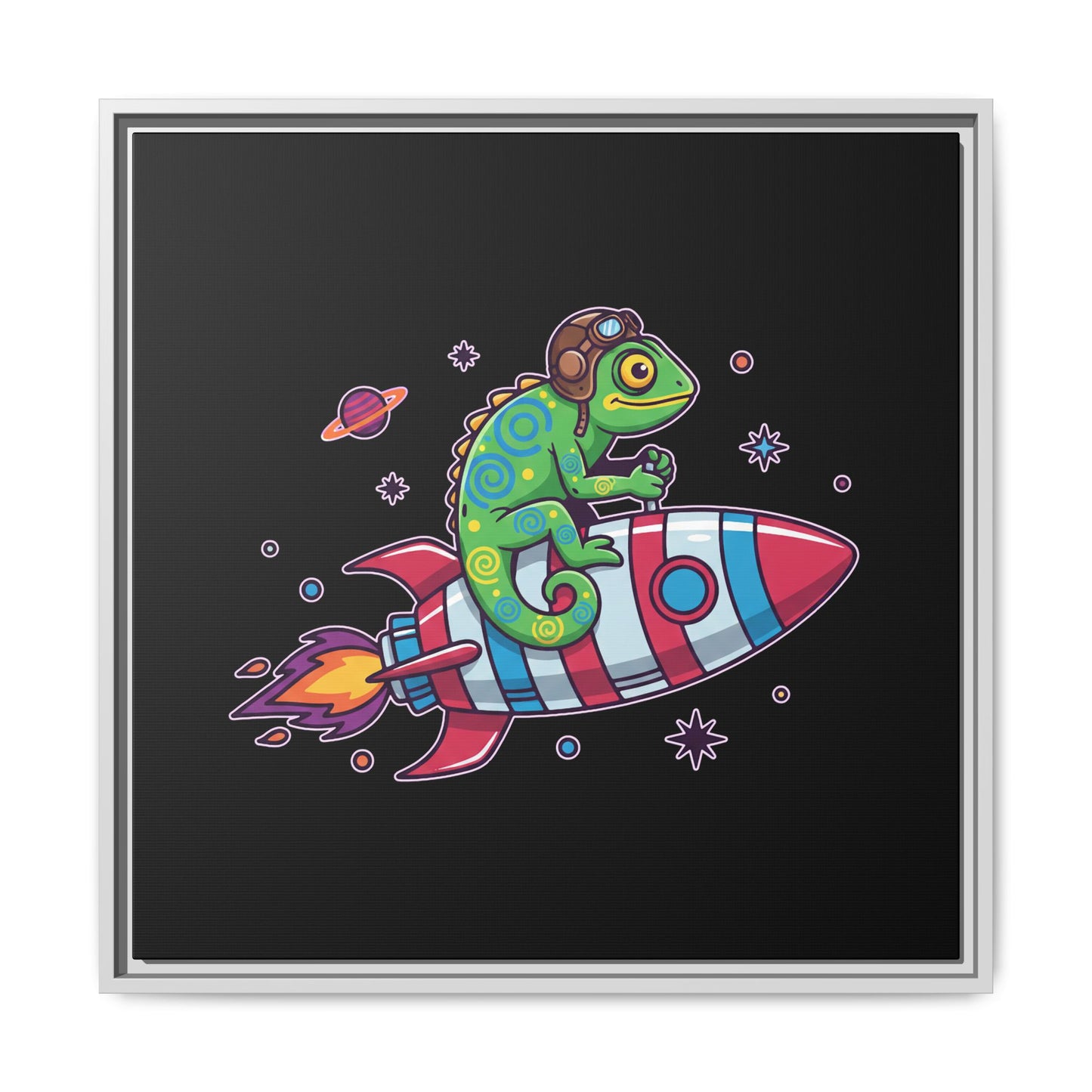 Cosmic Rider - Framed Canvas