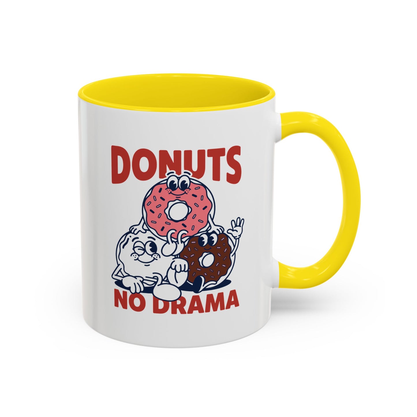 Donuts No Drama - Color Accent Mug