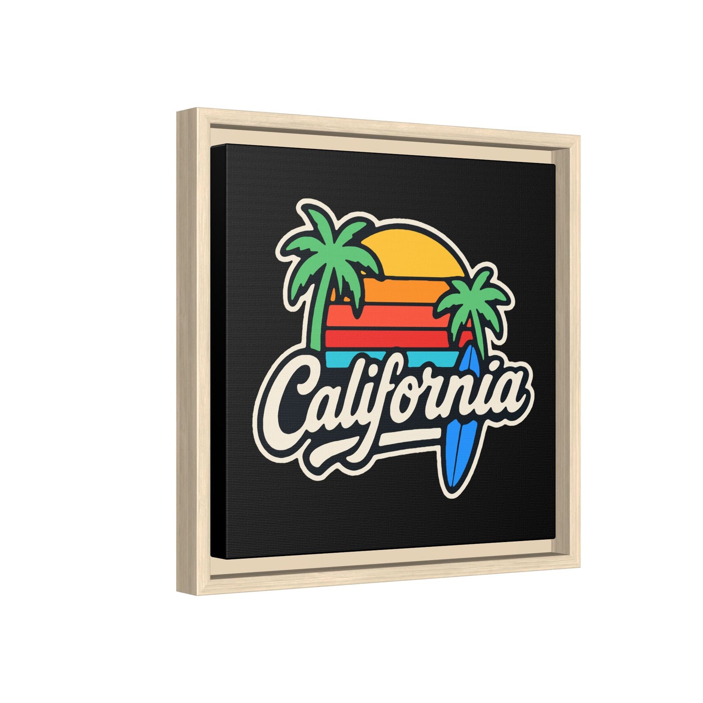 California Surf Vibes - Framed Canvas