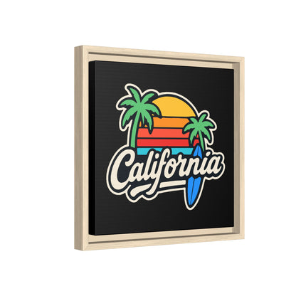 California Surf Vibes - Framed Canvas