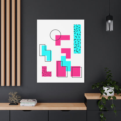 Retro Geometric Vibes - Canvas