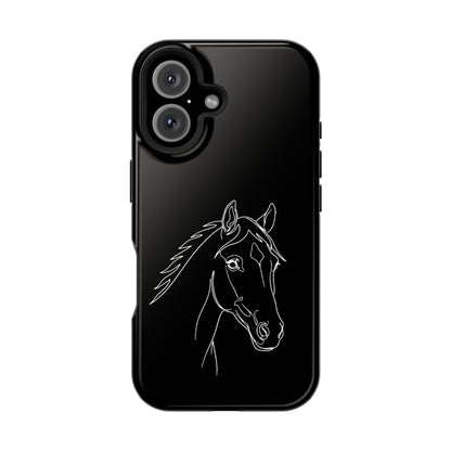 Horse Portrait Sketch - Magnetic Phone Case