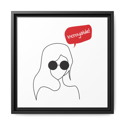 Incroyable Chic Girl - Framed Canvas