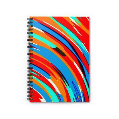 Abstract Rainbow Swirl Arc - Spiral Notebook