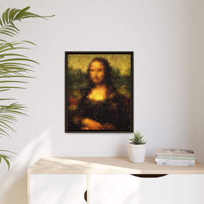 Pixel Muse — Silent Smile - Framed Canvas