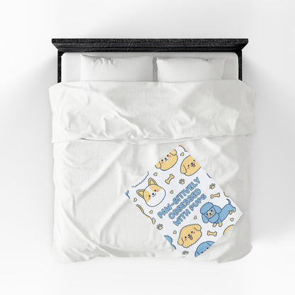 Paw-sitively Obsessed with Pups - Plush Blanket