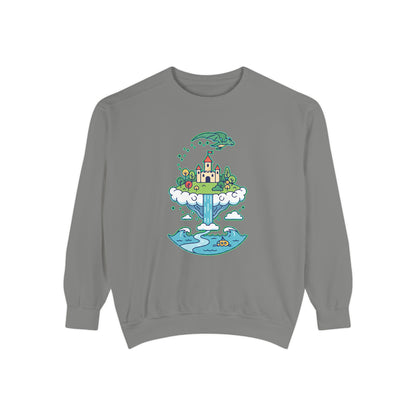 Floating Castle Dragon - Magical Fantasy Island - Sweatshirt