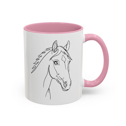 Horse Portrait Sketch - Colorful Mug