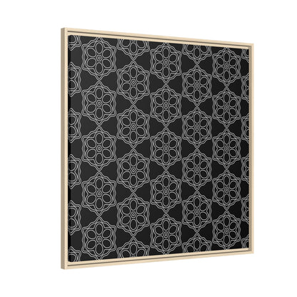 Geometric Sacred Flower - Framed Canvas