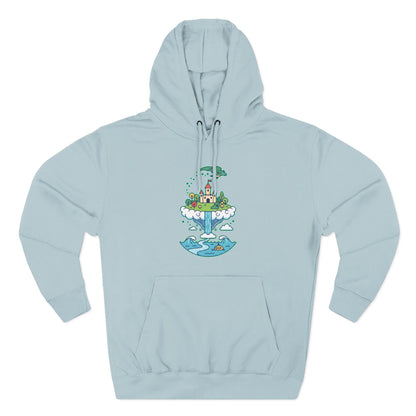 Floating Castle Dragon - Magical Fantasy Island - Hoodie