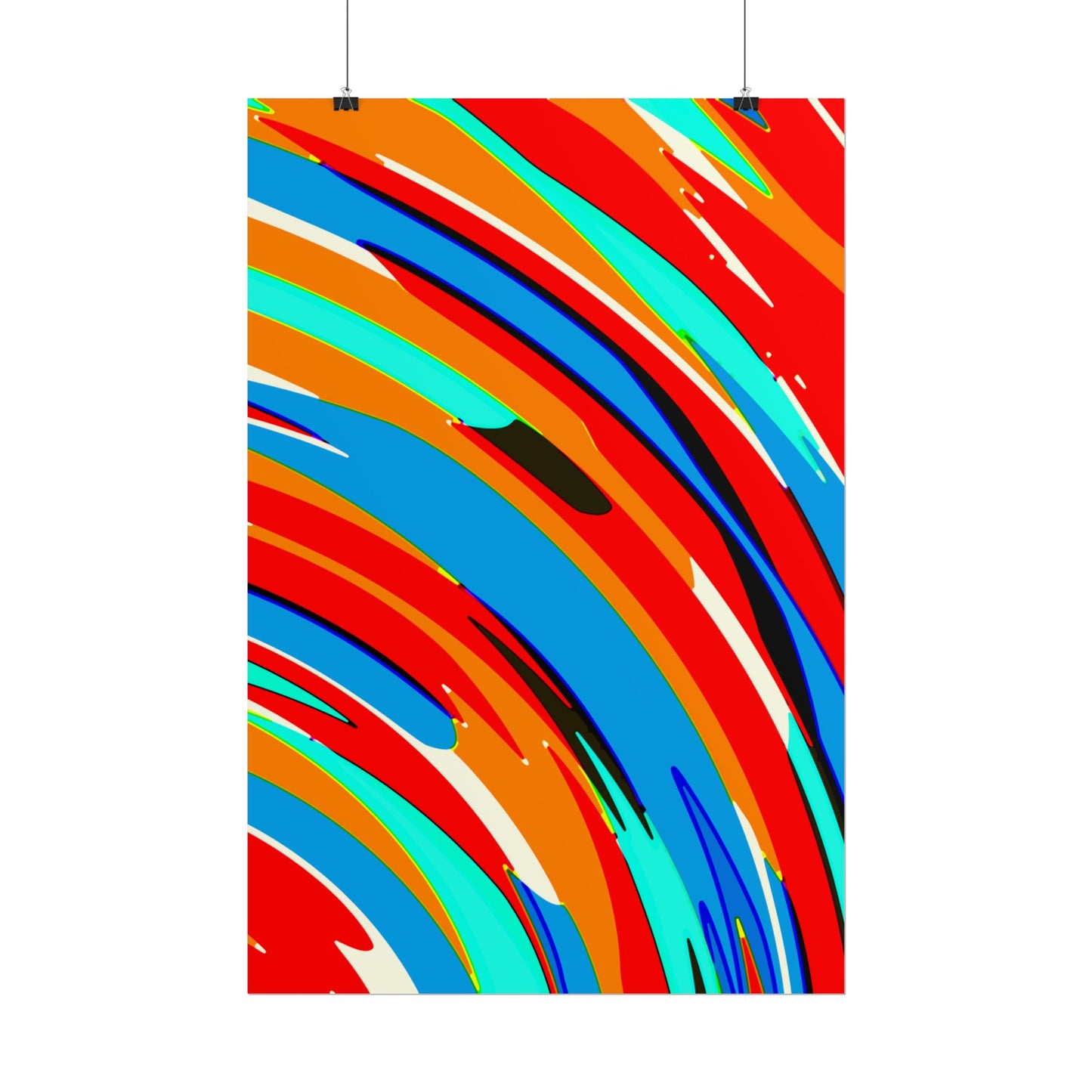 Abstract Rainbow Swirl Arc - Poster