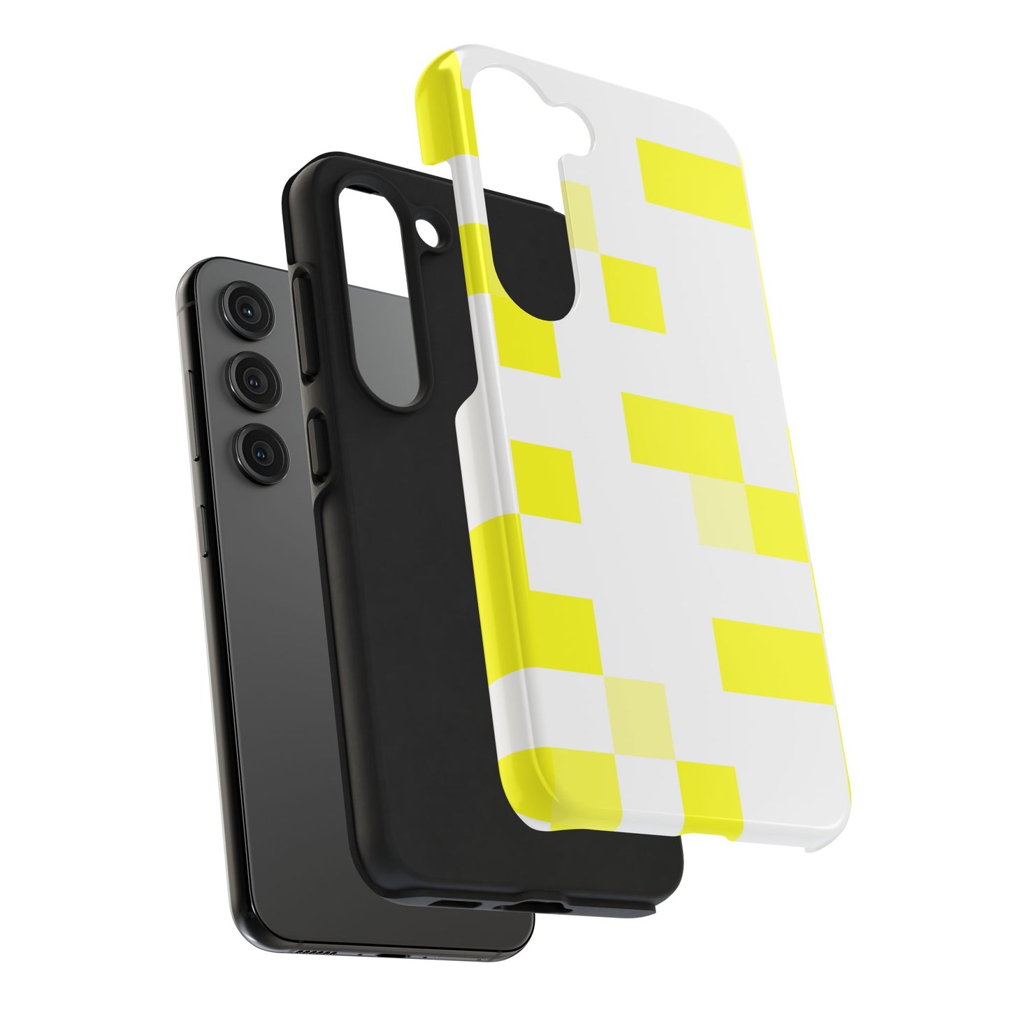 Yellow Pixel Grid -  Phone Case