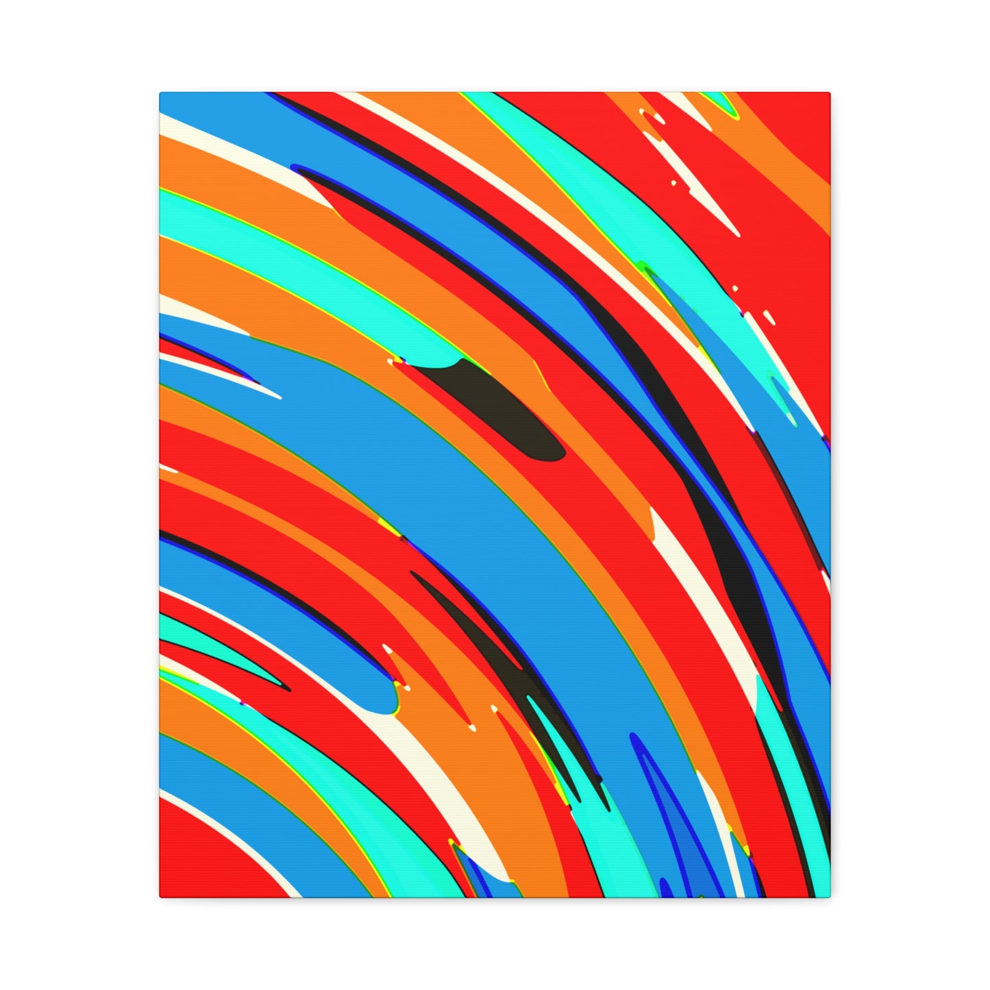 Abstract Rainbow Swirl Arc - Canvas