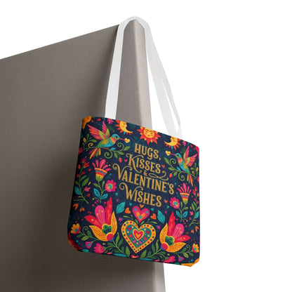 Hugs, Kisses & Valentine's Wishes - Tote Bag