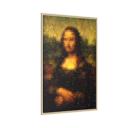 Pixel Muse — Silent Smile - Framed Canvas