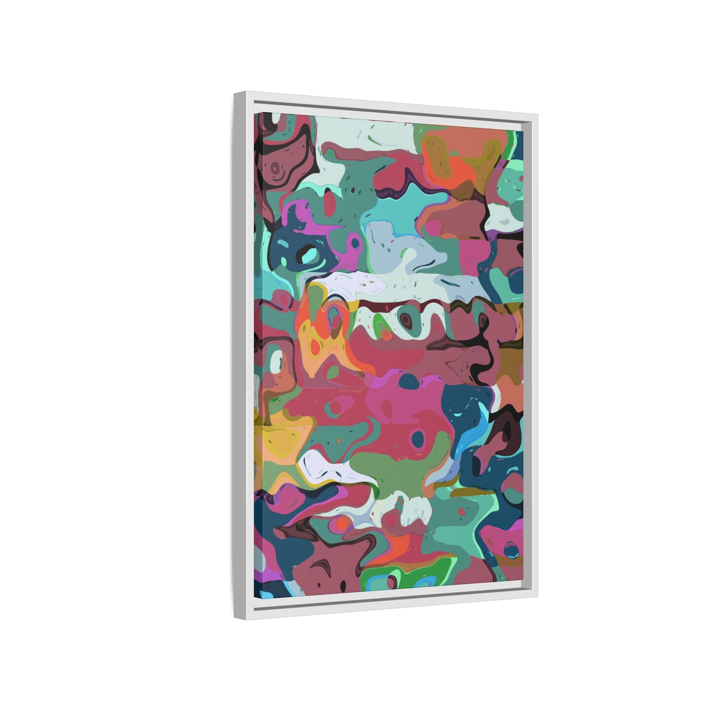 Colorful Abstract Marble - Framed Canvas
