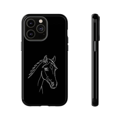 Horse Portrait Sketch - Tough Phone Case