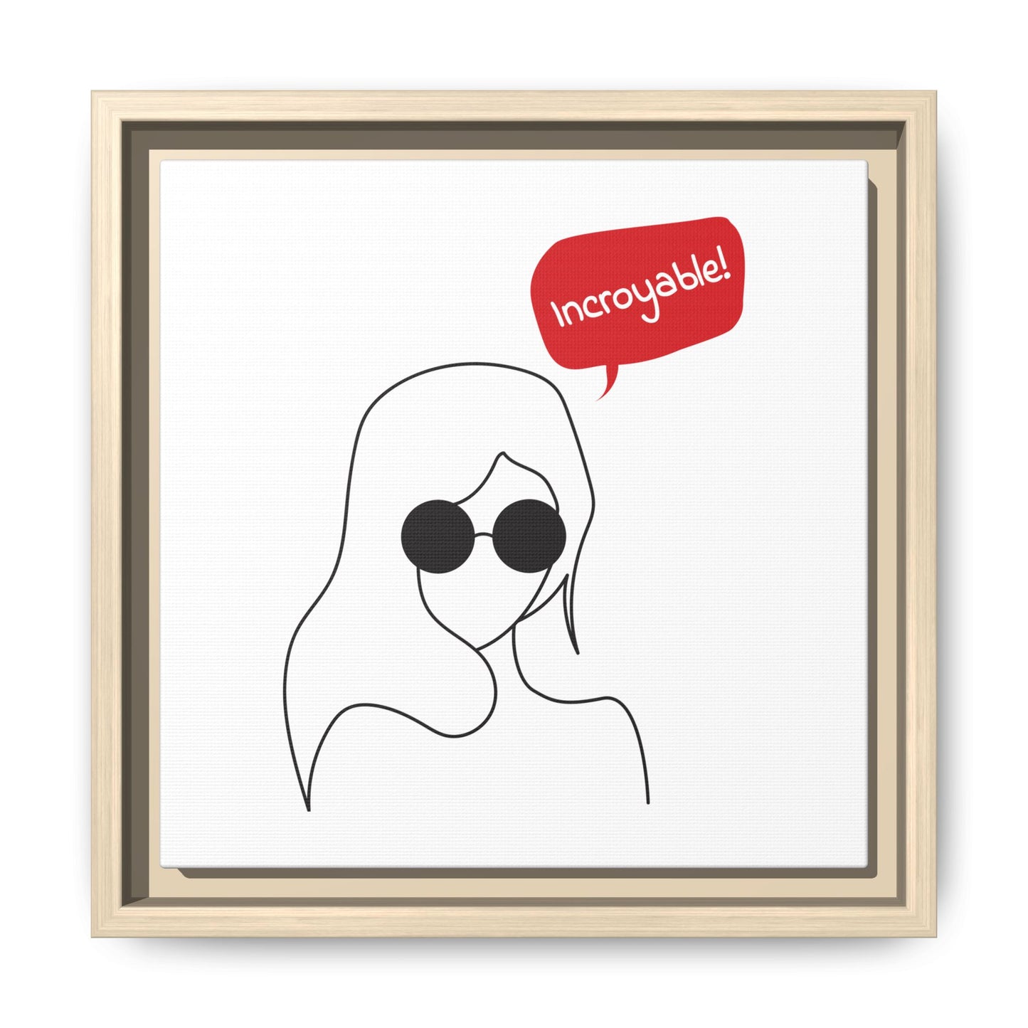 Incroyable Chic Girl - Framed Canvas