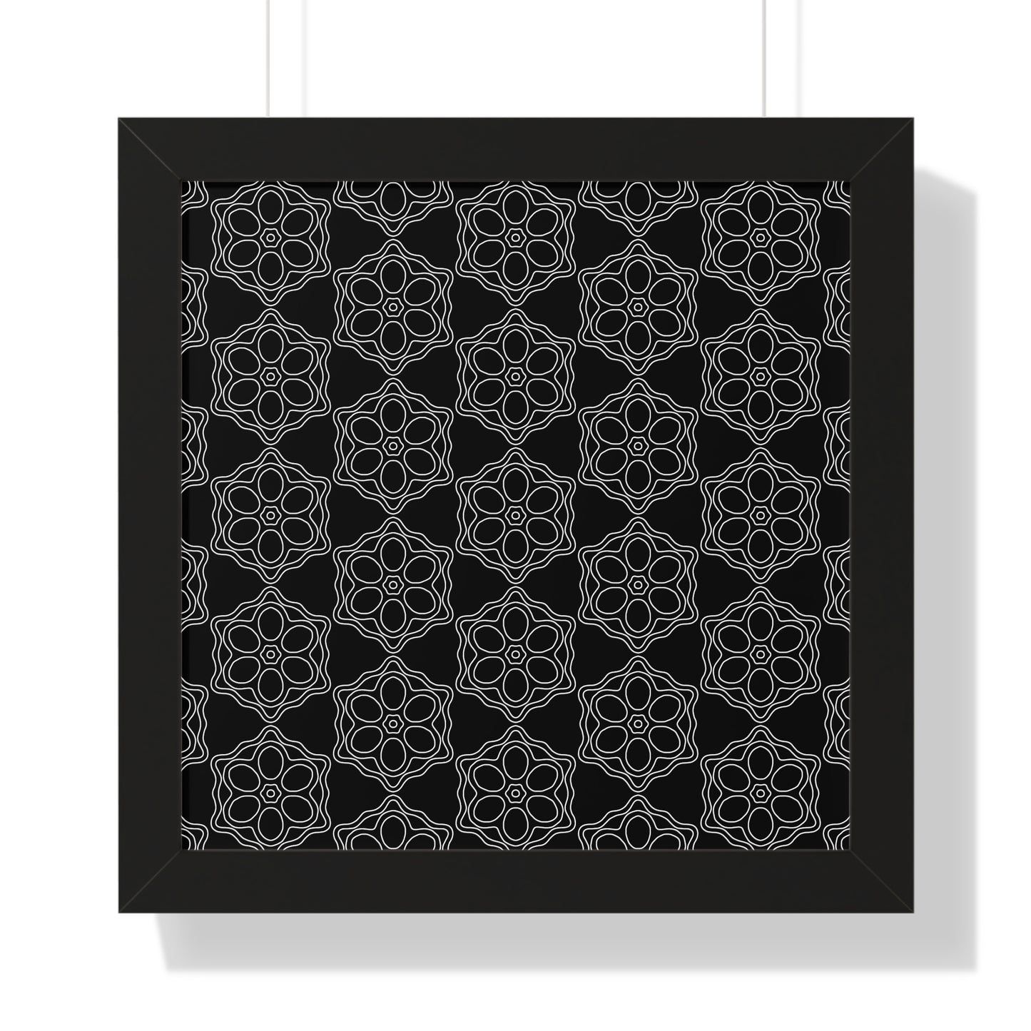 Geometric Sacred Flower - Framed Poster