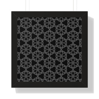 Geometric Sacred Flower - Framed Poster