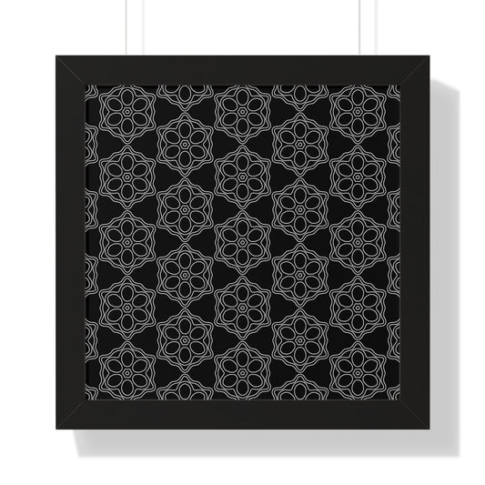 Geometric Sacred Flower - Framed Poster