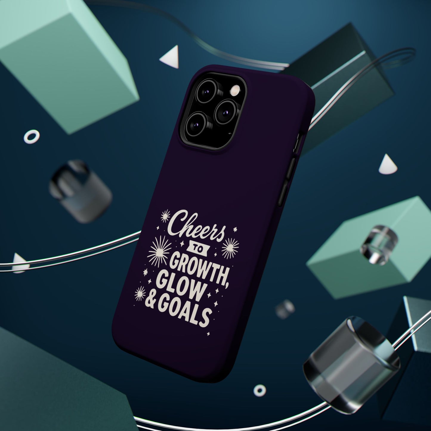 Cheers to Growth, Glow & Goals - Magnetic Phone Case