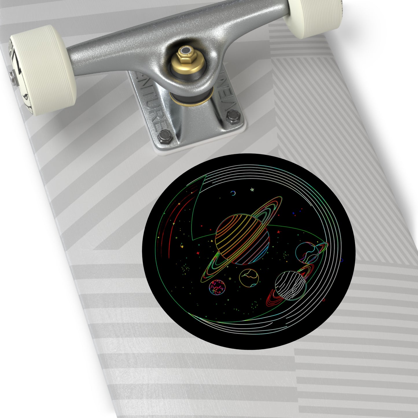 Galactic Round Vinyl Stickers, Space Decor, Laptop Stickers, Cosmic Gift, Astronaut Theme, Unique Space Art