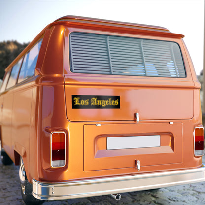 Los Angeles Bumper Sticker | Vintage Style Car Decal for Travel Lovers - Golden Edition
