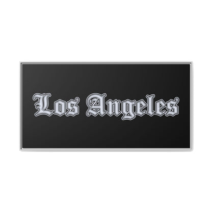 Los Angeles Matte Canvas Art, Framed Wall Decor, Urban Home Art, City Poster, Gift for Angelenos, Modern Art Piece - Silver Edition