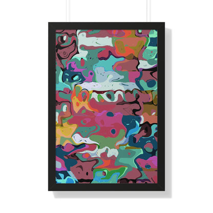 Colorful Abstract Marble - Framed Poster