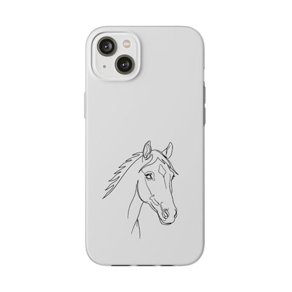 Horse Portrait Sketch - Flexi Phone Case