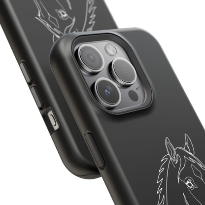 Horse Portrait Sketch - Magnetic Phone Case