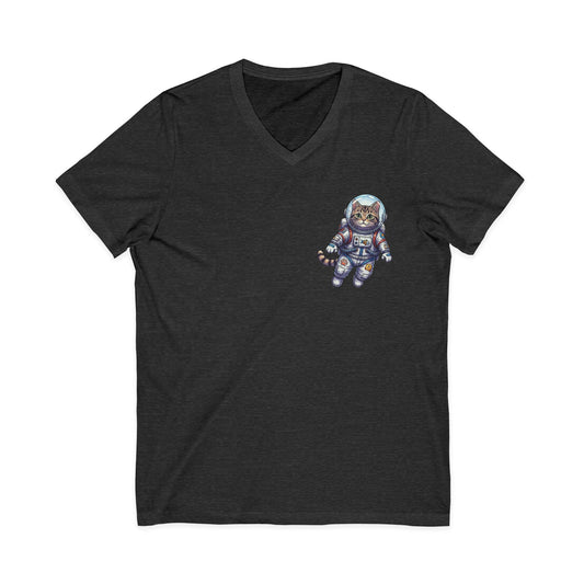 Astronaut Cat - V-Neck Tee