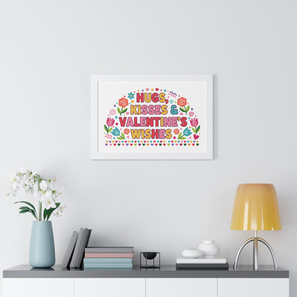 Hugs, Kisses & Valentine's Wishes - Framed Poster