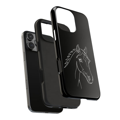 Horse Portrait Sketch - Phone Case