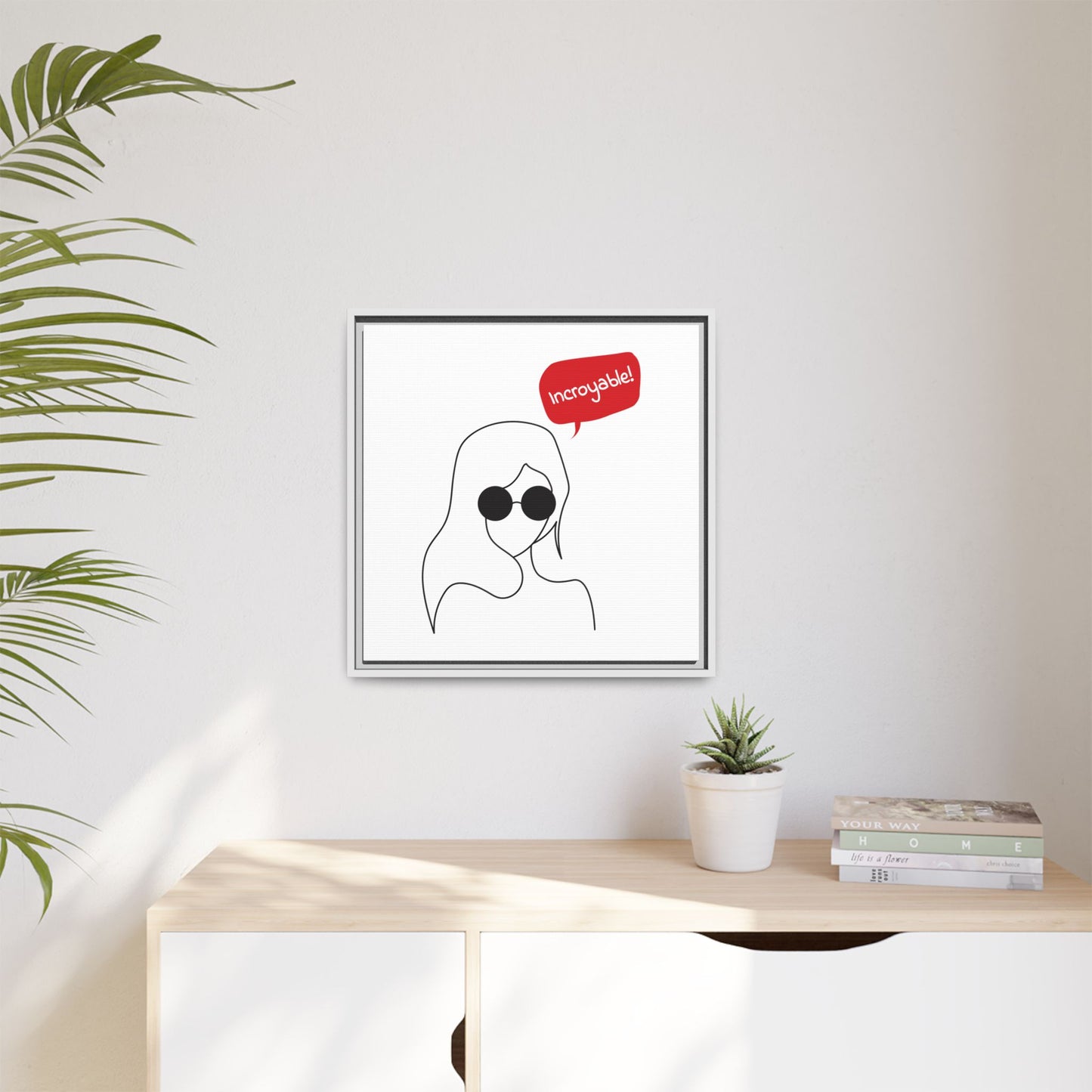 Incroyable Chic Girl - Framed Canvas
