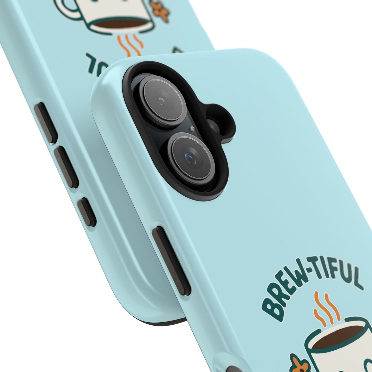 Brew-tiful Mornings Start Here - Phone Case