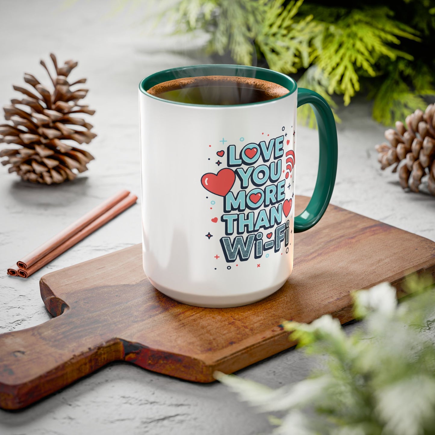 Love You More Than Wi‑Fi - Colorful Mug