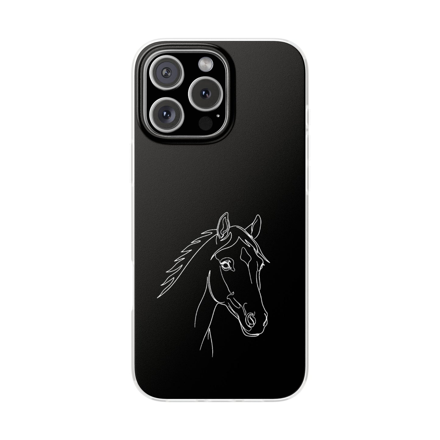 Horse Portrait Sketch - Flexi Phone Case