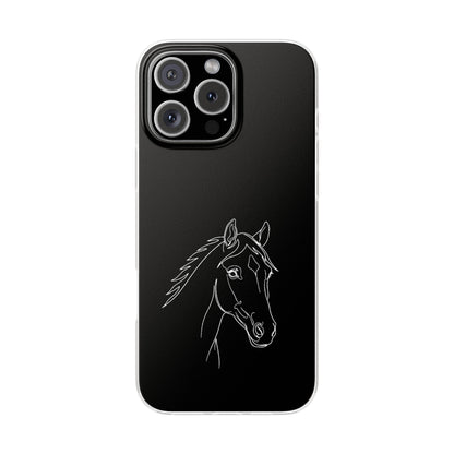 Horse Portrait Sketch - Flexi Phone Case