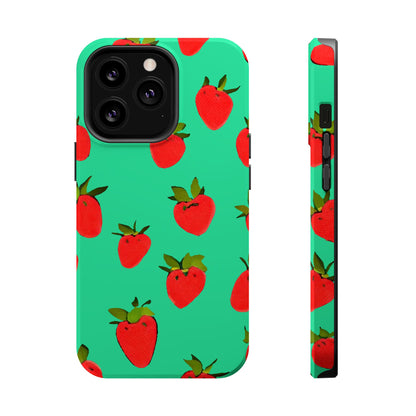 Strawberry Pattern - Magnetic Phone Case