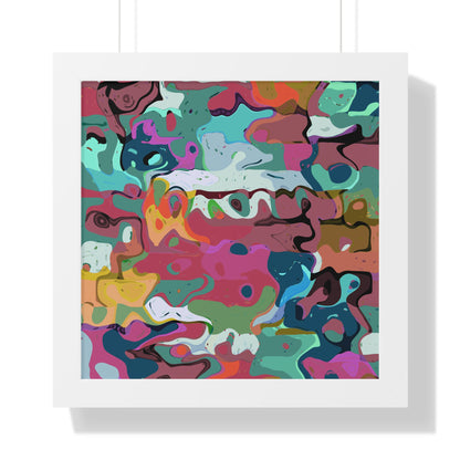 Colorful Abstract Marble - Framed Poster