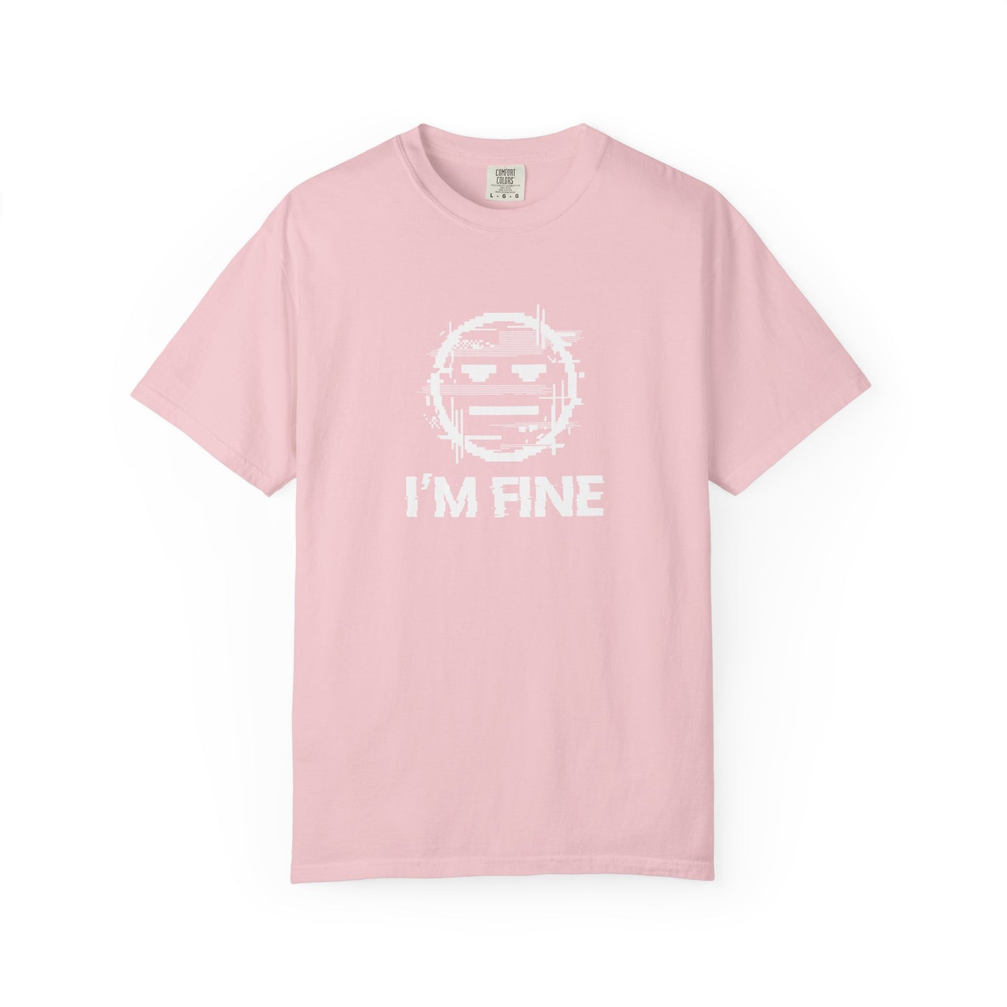 I’m Fine Glitched Smiley - T-Shirt