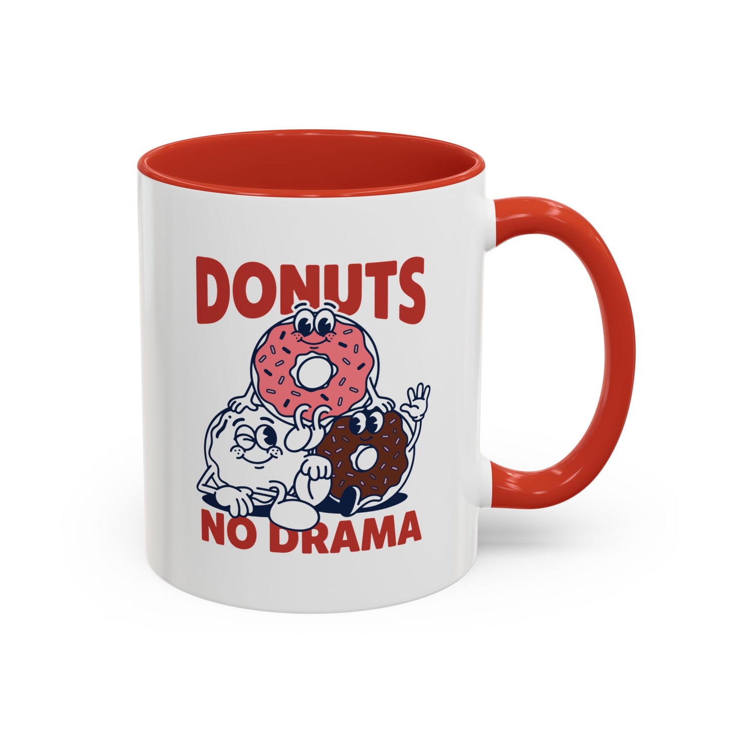 Donuts No Drama - Color Accent Mug