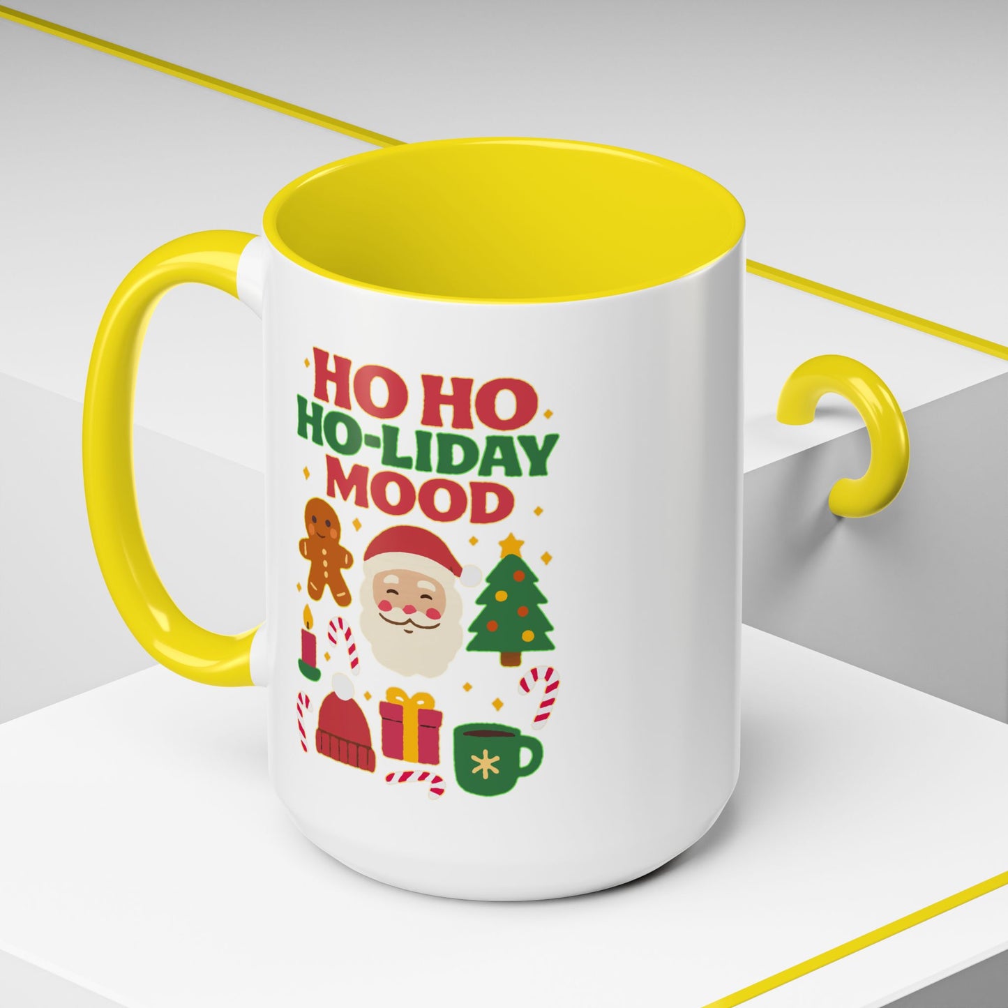 Ho Ho Ho-liday Mood - Color Accent Mug